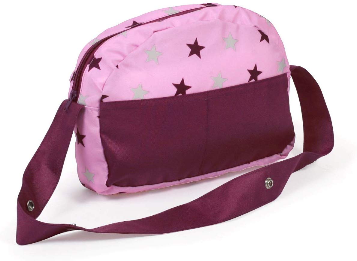 Bayer Chic 2000 853 78 Baby Changing Bag for Dolls, Doll Changing Bag Stars Blackberry