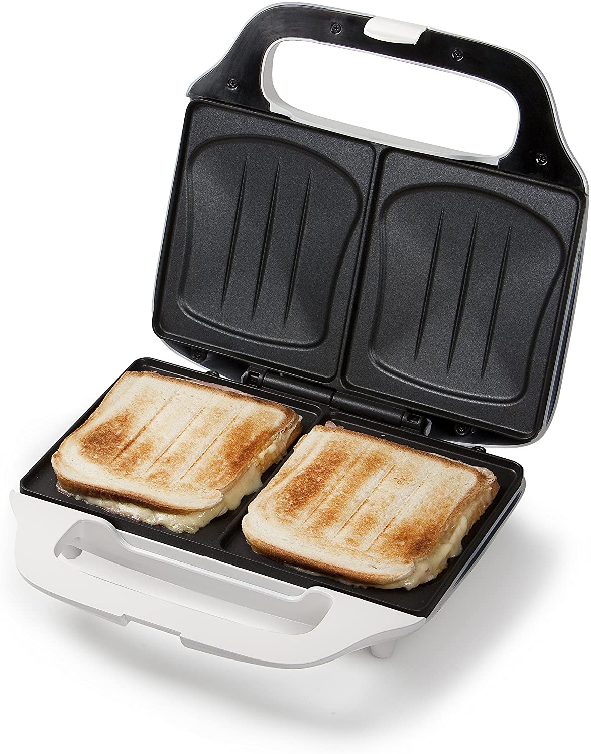 XL-Sandwich-Toaster, Sandwichmaker Shell form, 2 Sandwichtoasts simultaneously, strong 900Watt