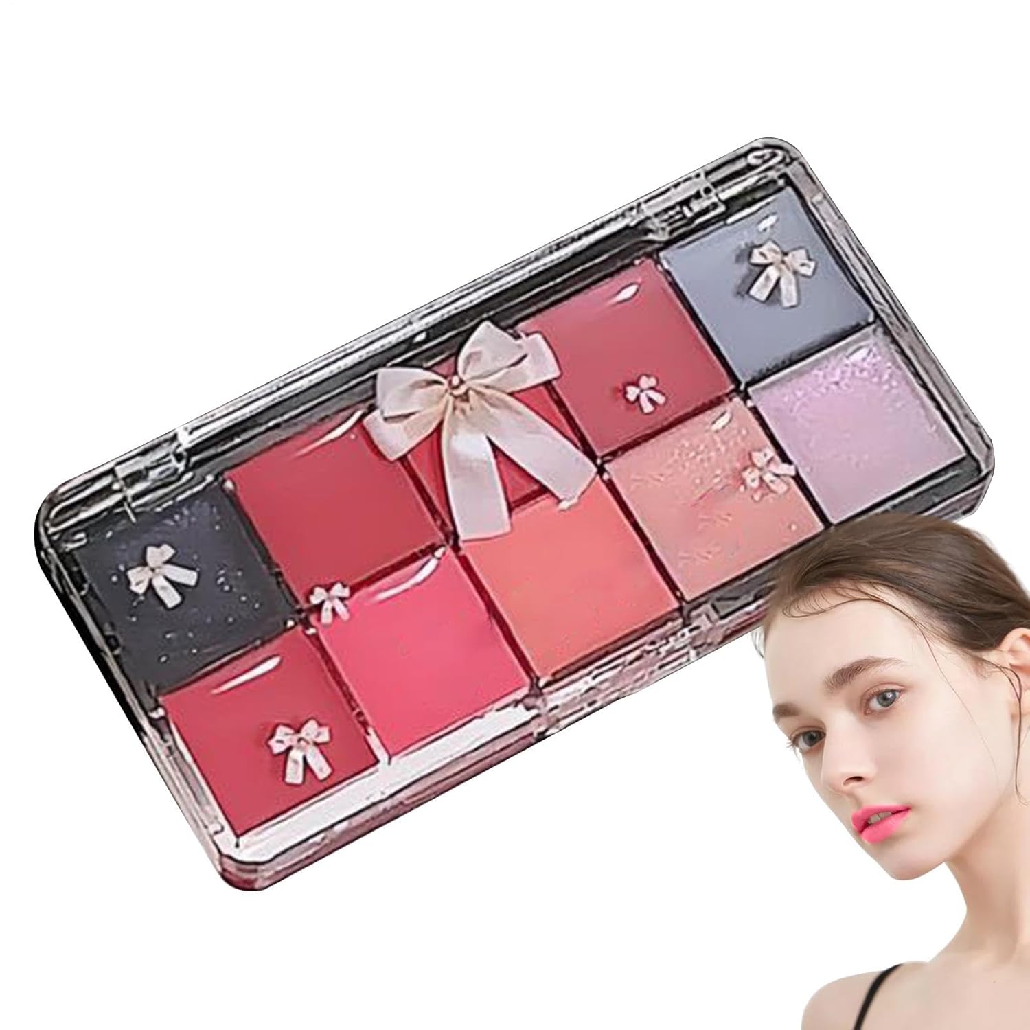 Dranng lip palette makeup, lip palette set | 10 Colors Lipstick Makeup Set - Tinted Lip Gloss, Moisturizing Lipstick Makeup Set, Long Lasting for Men and Women