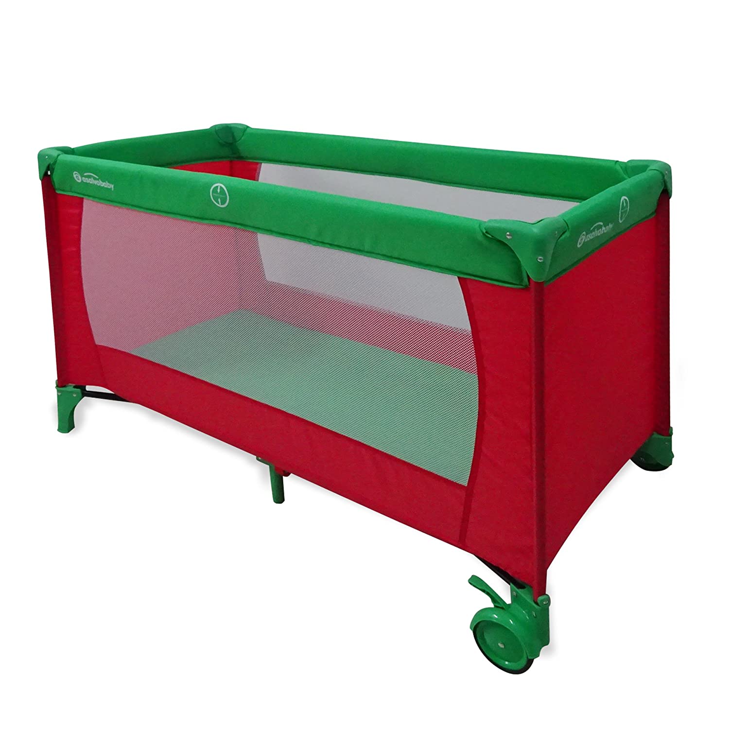 Asalvo 11015.0 Travel Cot Baleares red-green