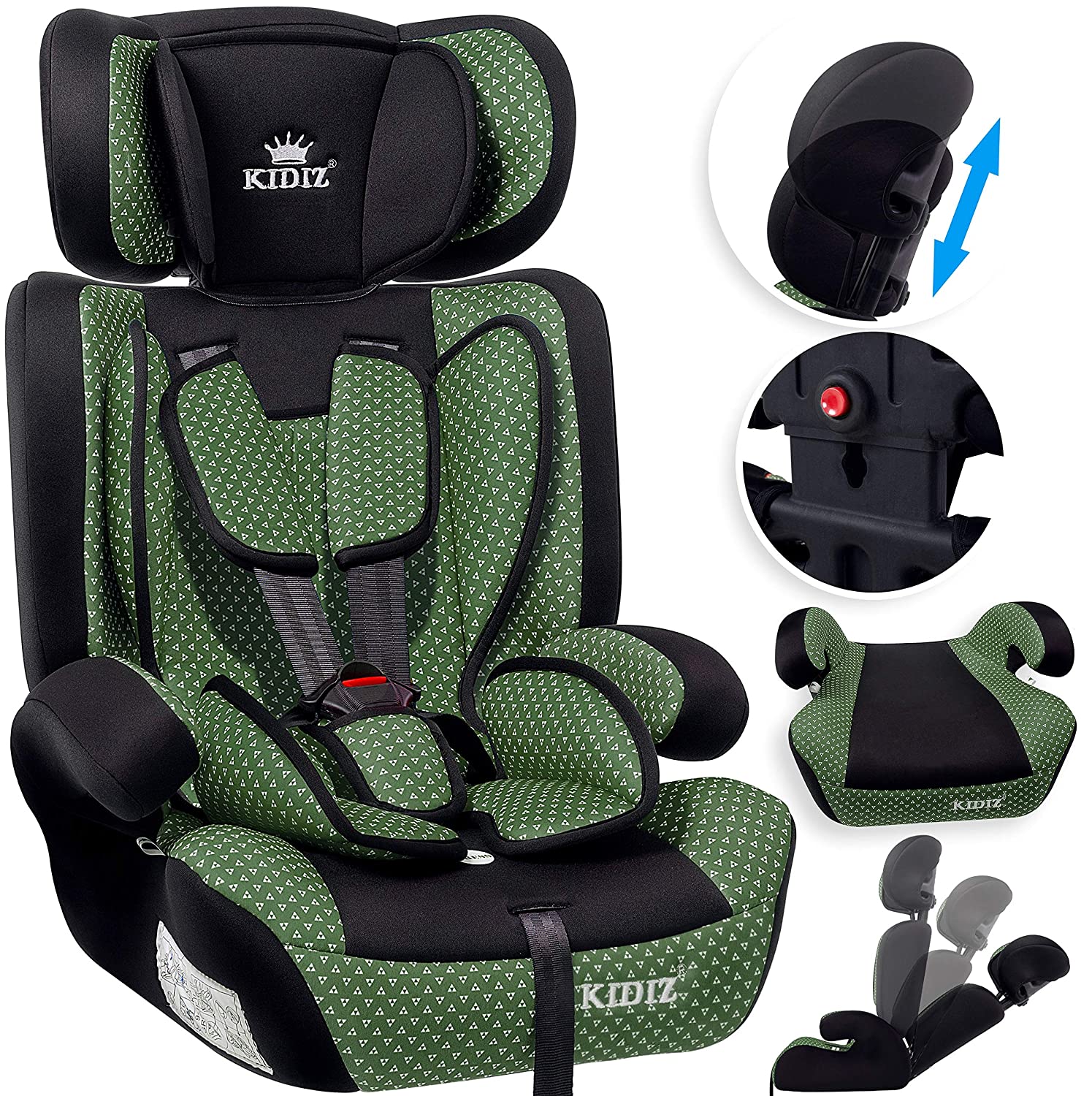 KIDIZ® Child Car Seat Child Car Seat Seat 9 kg - 36 kg 1-12 Years Group 1/2 / 3 Universal Approved according to ECE R44/04 6 Different Colours beige