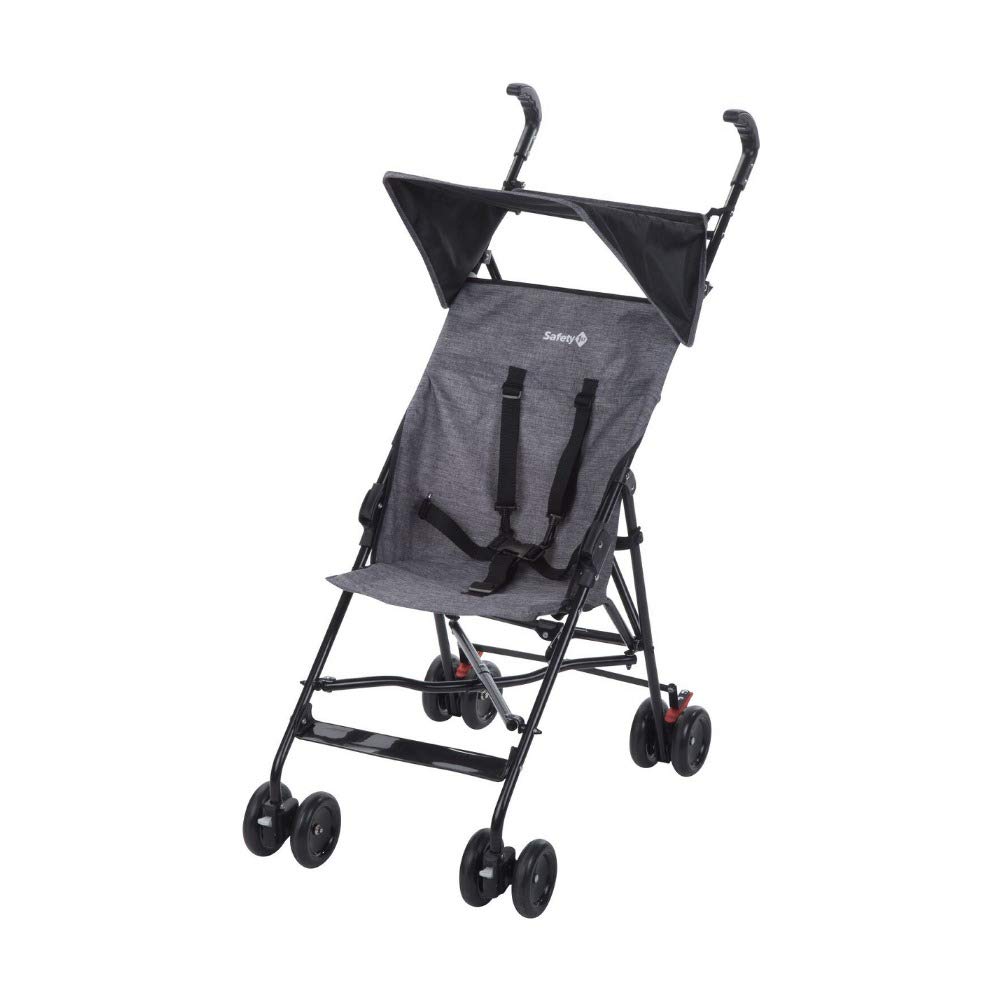 Safety 1st Peps Buggy Manoeuvrable Pushchair with Sun Canopy, Can be Used From 6 Months, up to Max. 15 kg, Compact when Folded, Weighs only 4.5 kg, Black Chic (Black)