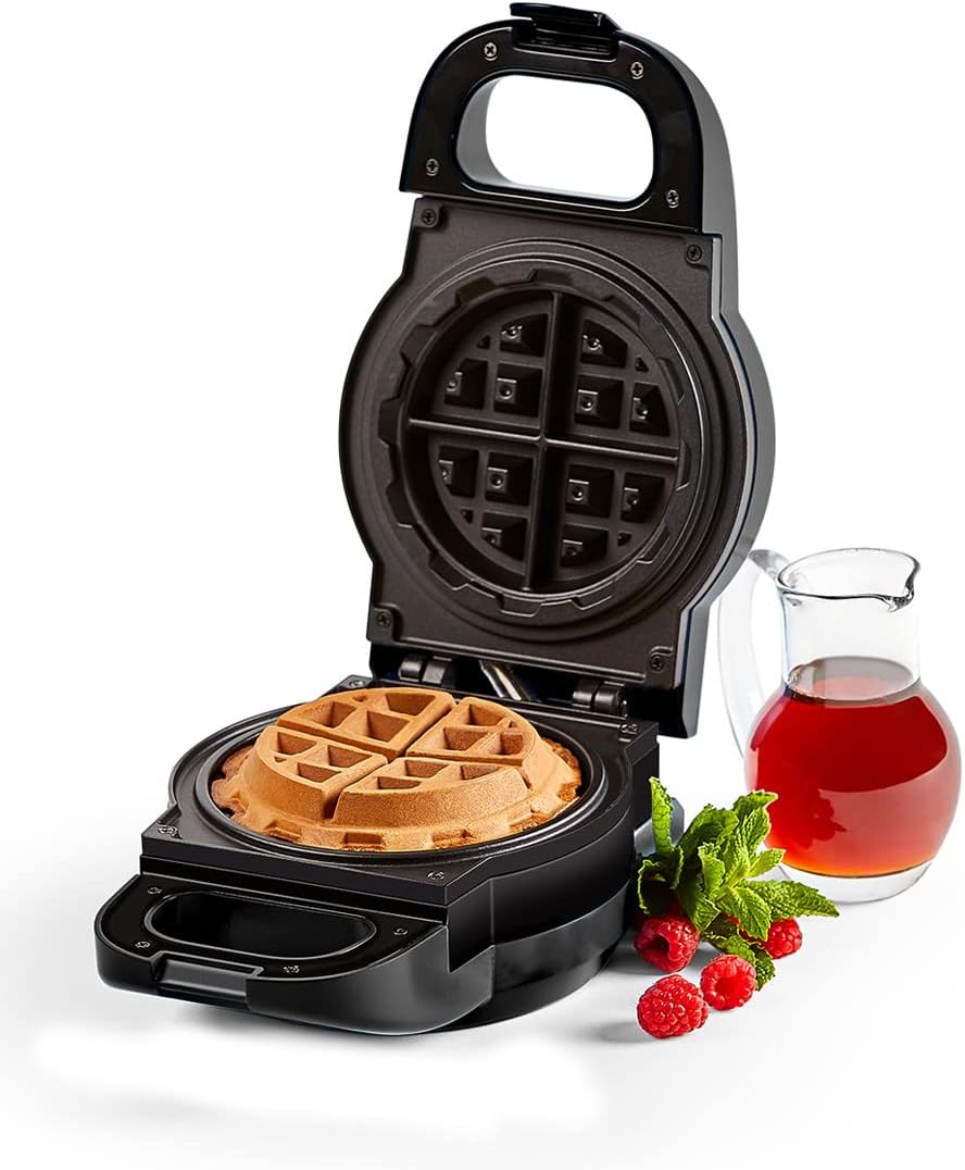 PowerXL Waffle Star - Waffle Iron for Filled Waffles - 18 cm - Non-Stick Coating - Waffle Maker with Anti-Drip Groove - Savoury & Sweet Waffles - Waffles Made of Vegetables, Pizza or Chocolate