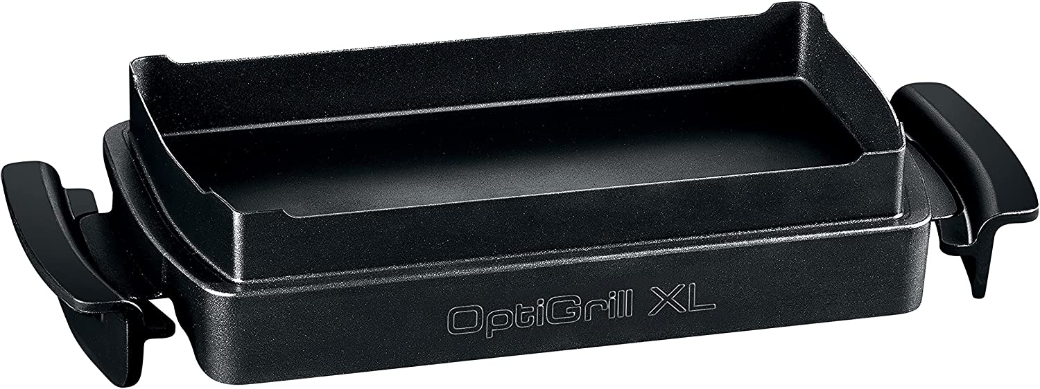 Tefal XA7278 OptiGrill+ XL Baking Tray | Suitable for All OptiGrill+ XL Models | 2 Litre Capacity | Non-Stick Die-Cast Aluminium Mould | Portions: 4 to 6 | Black