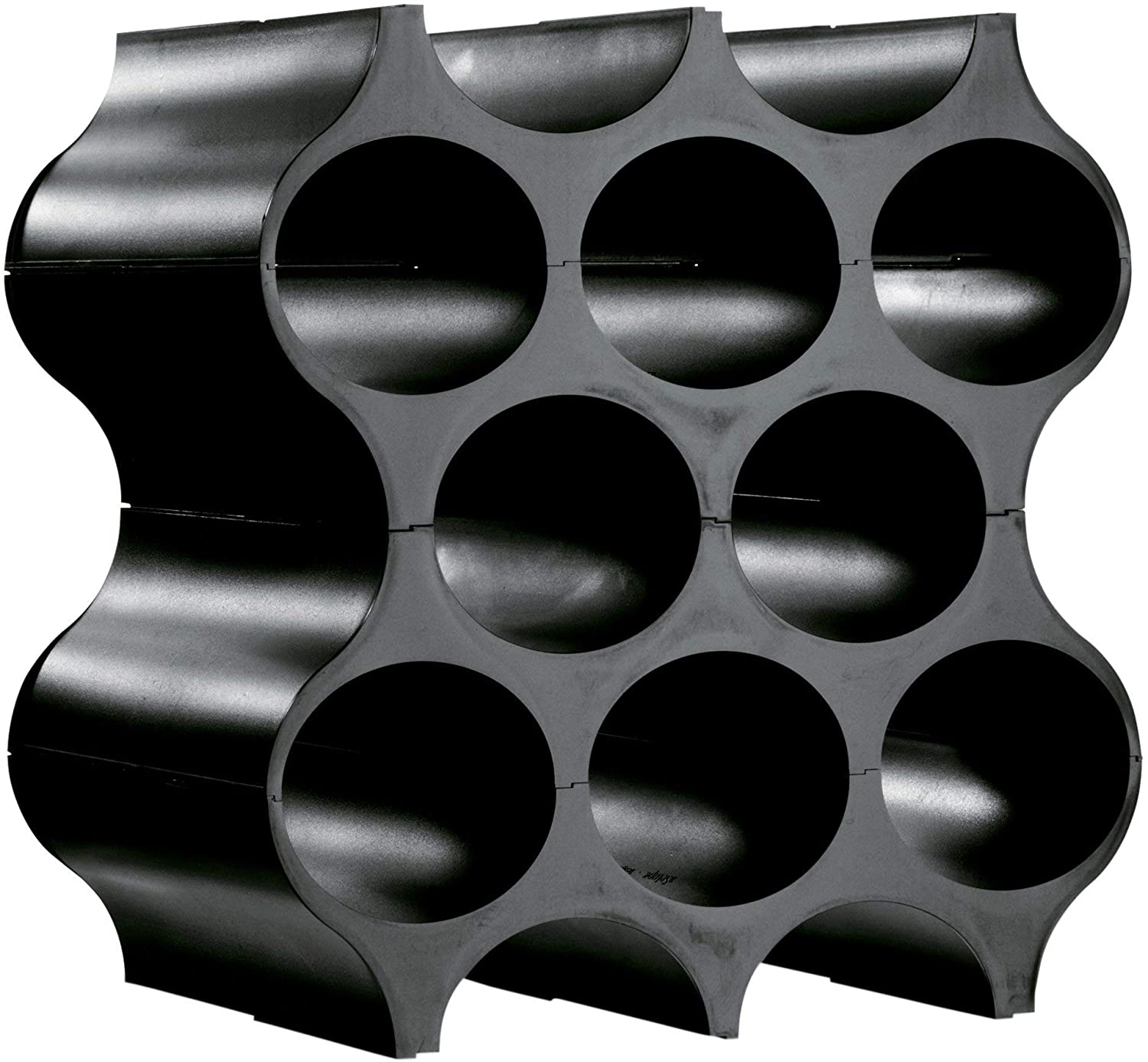 Koziol Set-Up Bottle Rack, Set Of 4, Solid Black