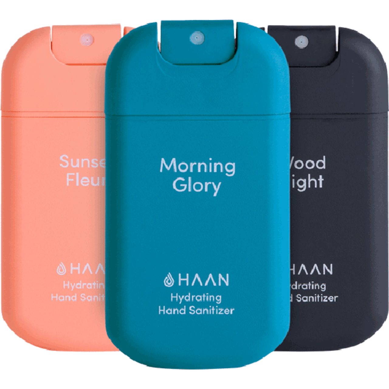 HAAN, Hand Sanitizer 3 Pack Set = Morning Glory 30ml + Sunset Fleur 30ml + Wood Night 30ml