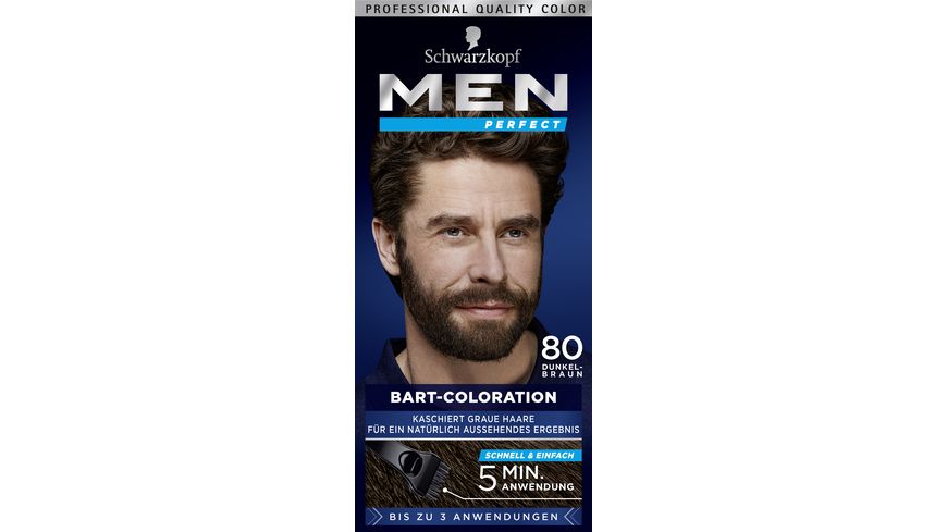 Men Perfect Beard Coloring Stage 3, No. 80 - Natural Black Brown