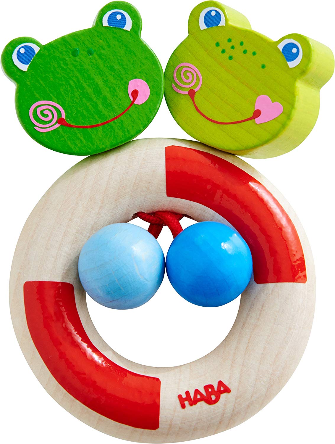 Haba 303923 Grip Toy Frog Concert | Wooden Grip Toy With Wooden Colourful F