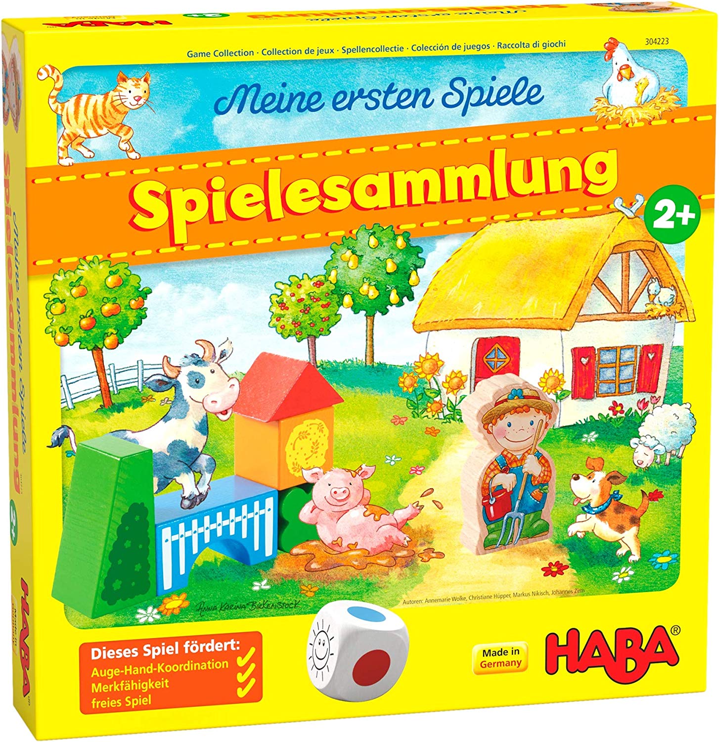 Haba 304223 My First Games – Game Collection, 10 First Farm Games For 1-3 C