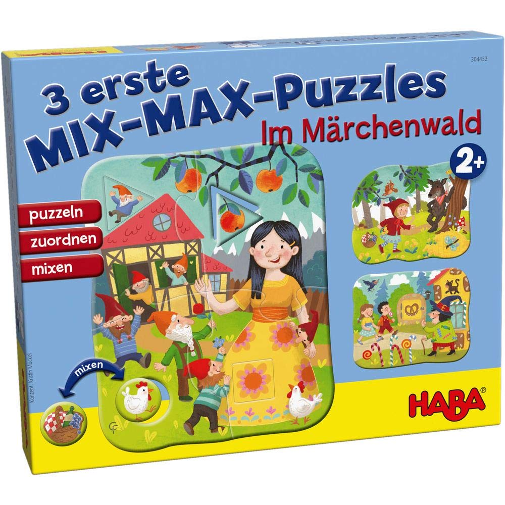 Haba 304432 - 3 First Mix Max Puzzles – In The Fairytale Forest, Assignment