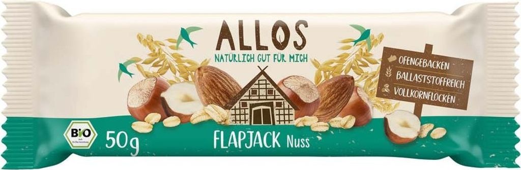 Hafer Flapjack Müsliriegel -  Nüssen & Mandeln 50g