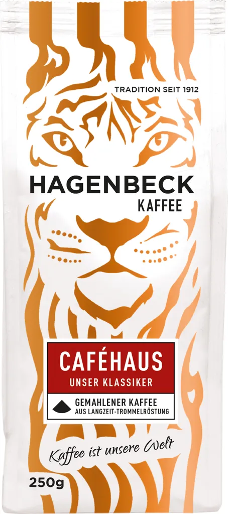 HAGENBECK - Coffee - Cafe - Roasted Coffee - Ground Coffee Beans - 250g - 100% Arabica Blend - AROMATIC - Traditional Blend