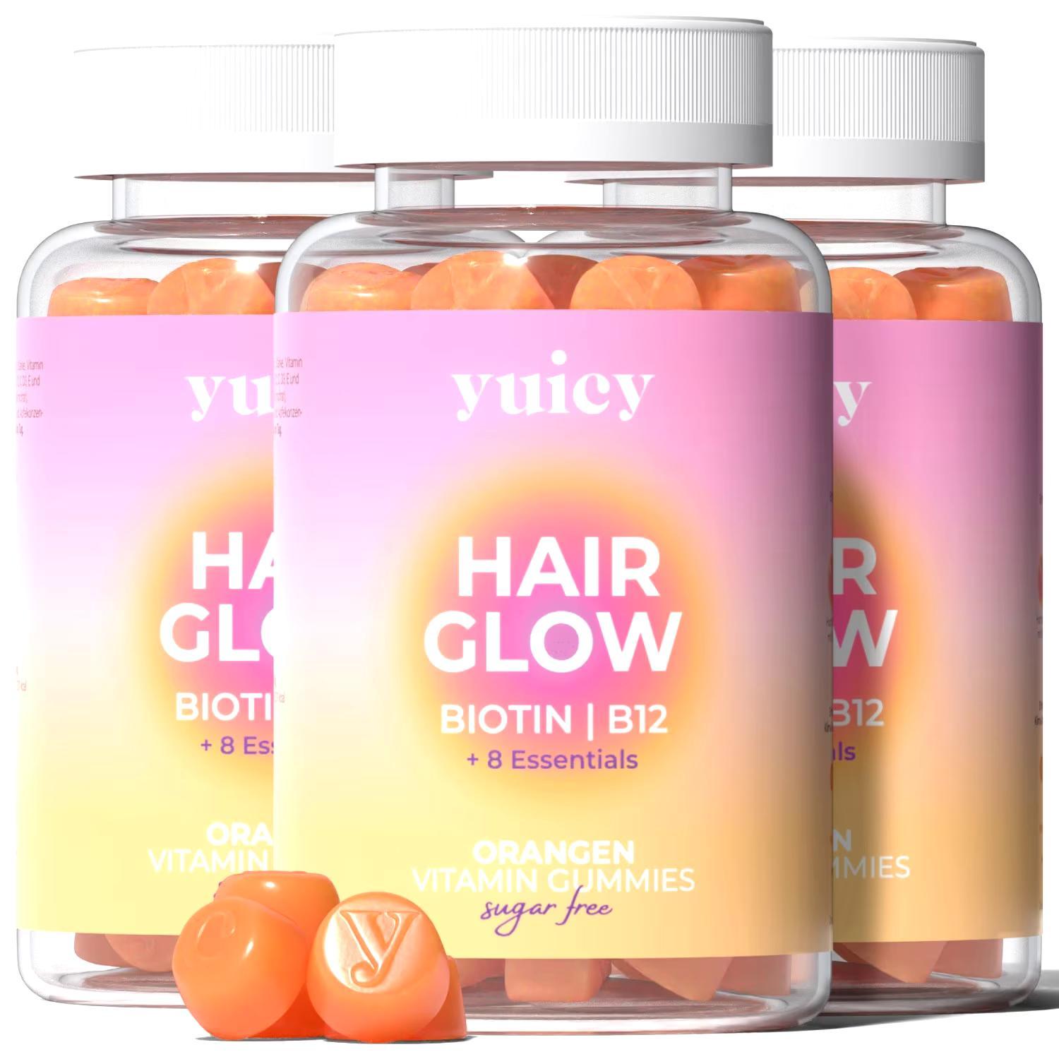 Hair Glow vitamin rubber - sugar -free