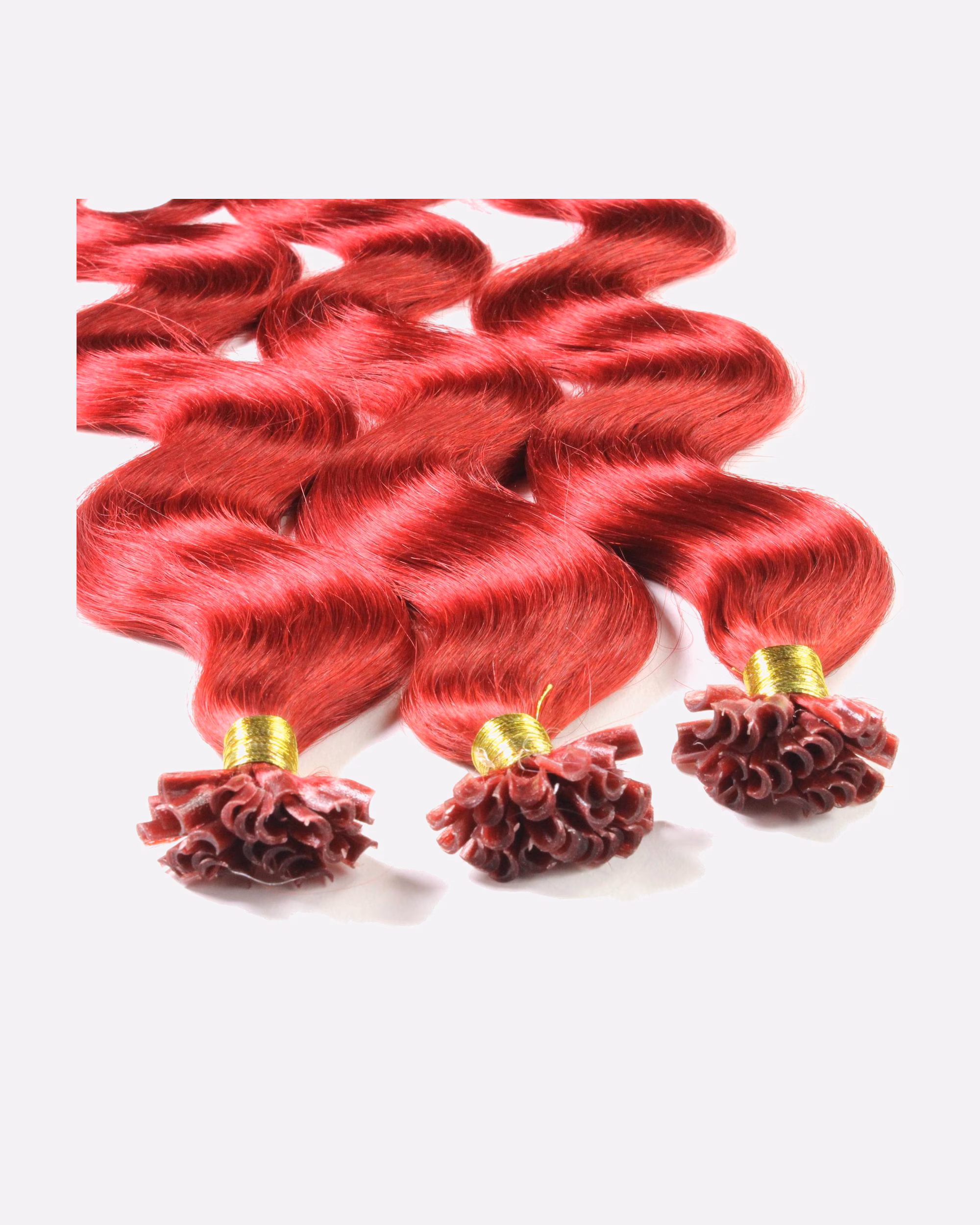 hair2heart Extensions Bonding Extensions Real Hair #0/44 Red-Intensive 0.5g