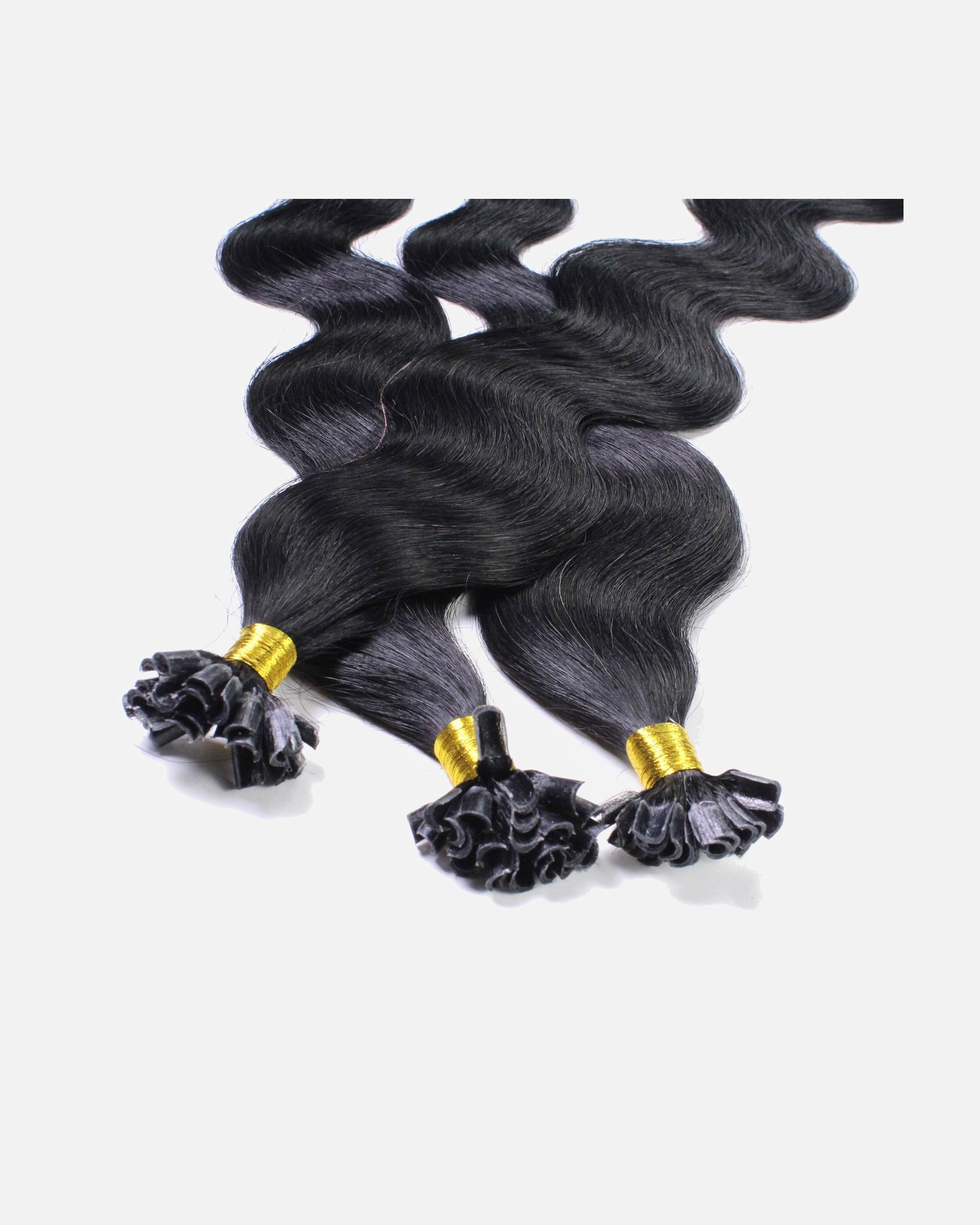 hair2heart Extensions Bonding Extensions Real Hair #2/0 Black 0.5g