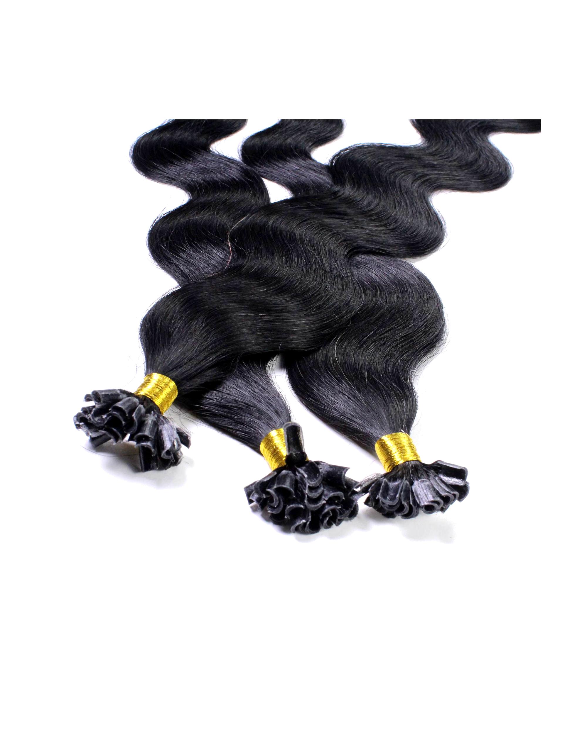 hair2heart Extensions Bonding Extensions Real Hair #2/0 Black 1g