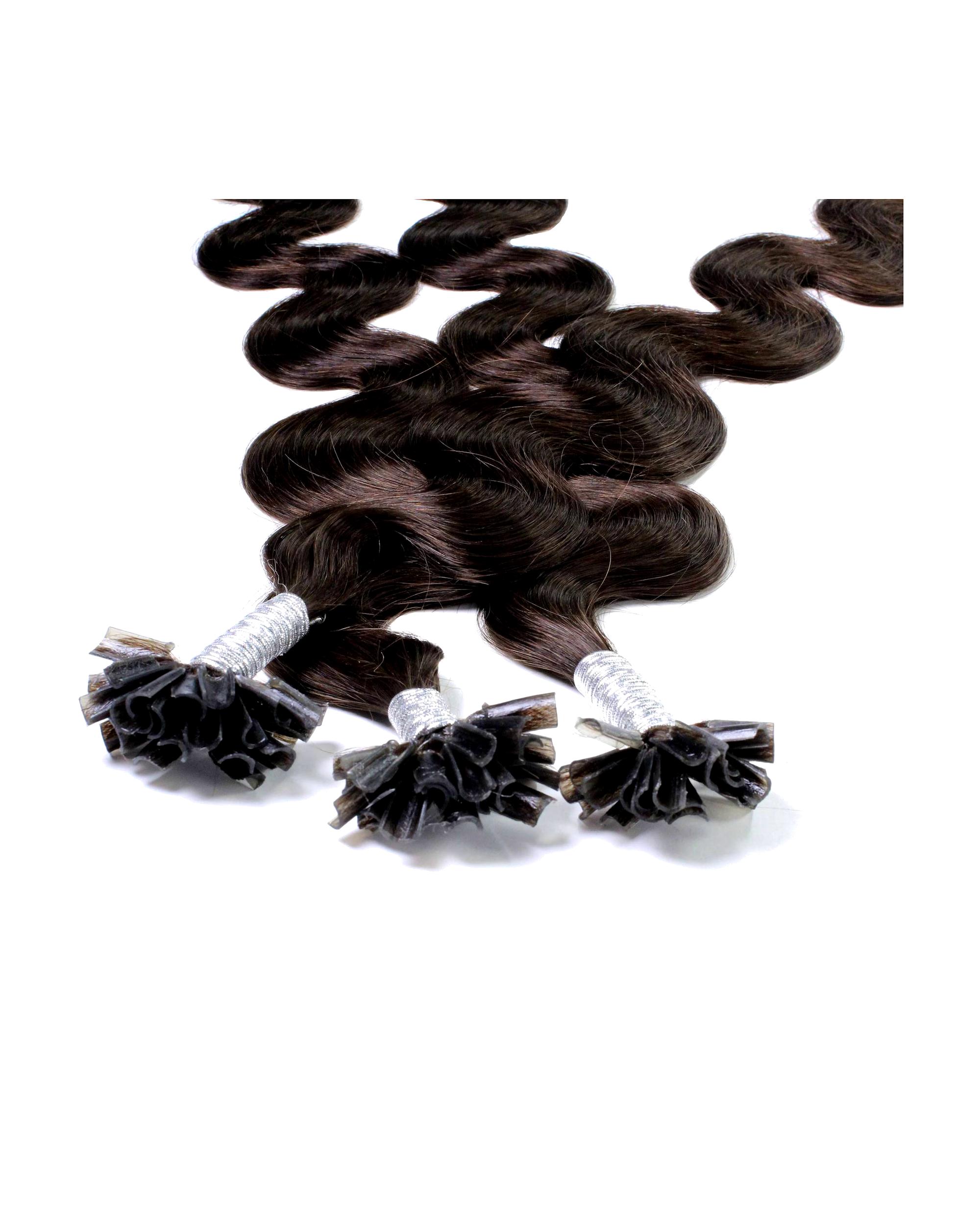 hair2heart Extensions Bonding Extensions Real Hair #5/0 Light Brown 1g