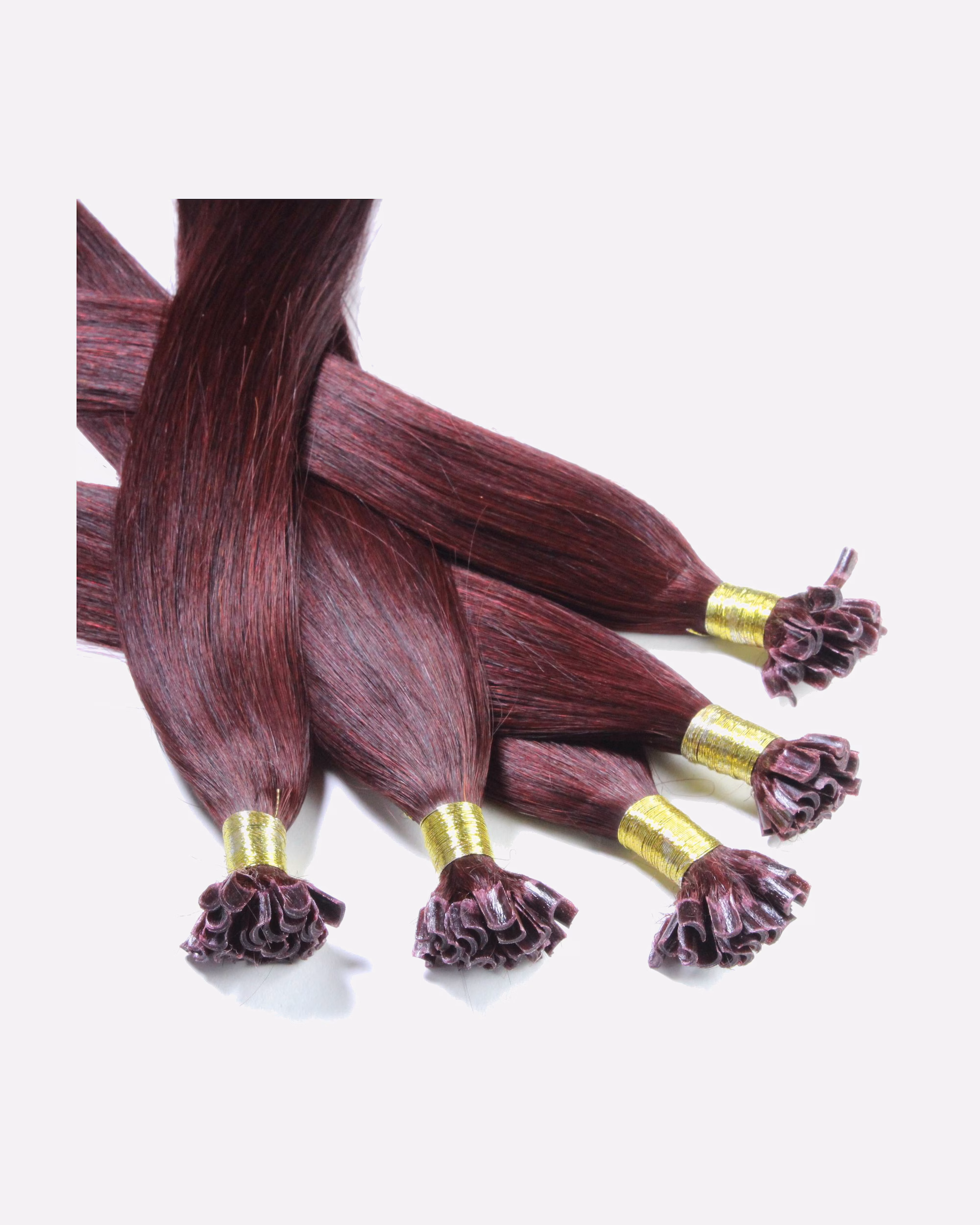 hair2heart Extensions Bonding Extensions Real Hair #55/66 Light Brown Intensive Violet-Intensive 0.5g