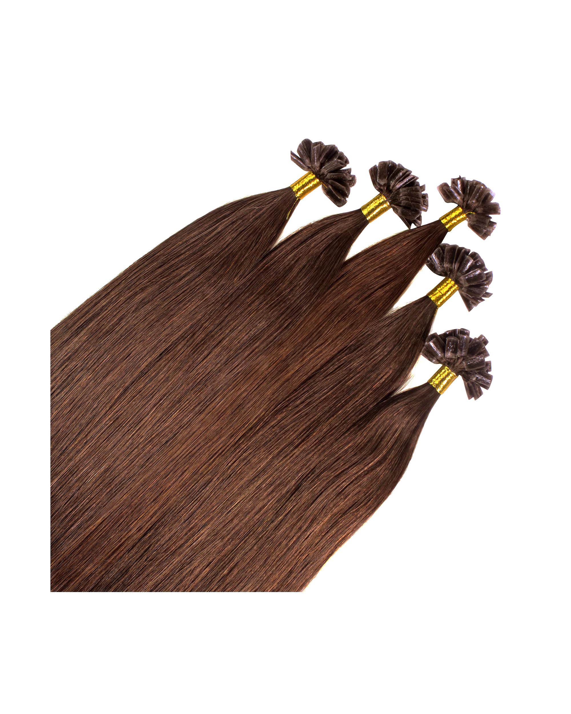 hair2heart Extensions Bonding Extensions Premium Real Hair #6/3 Dark Blonde Gold 0.8g