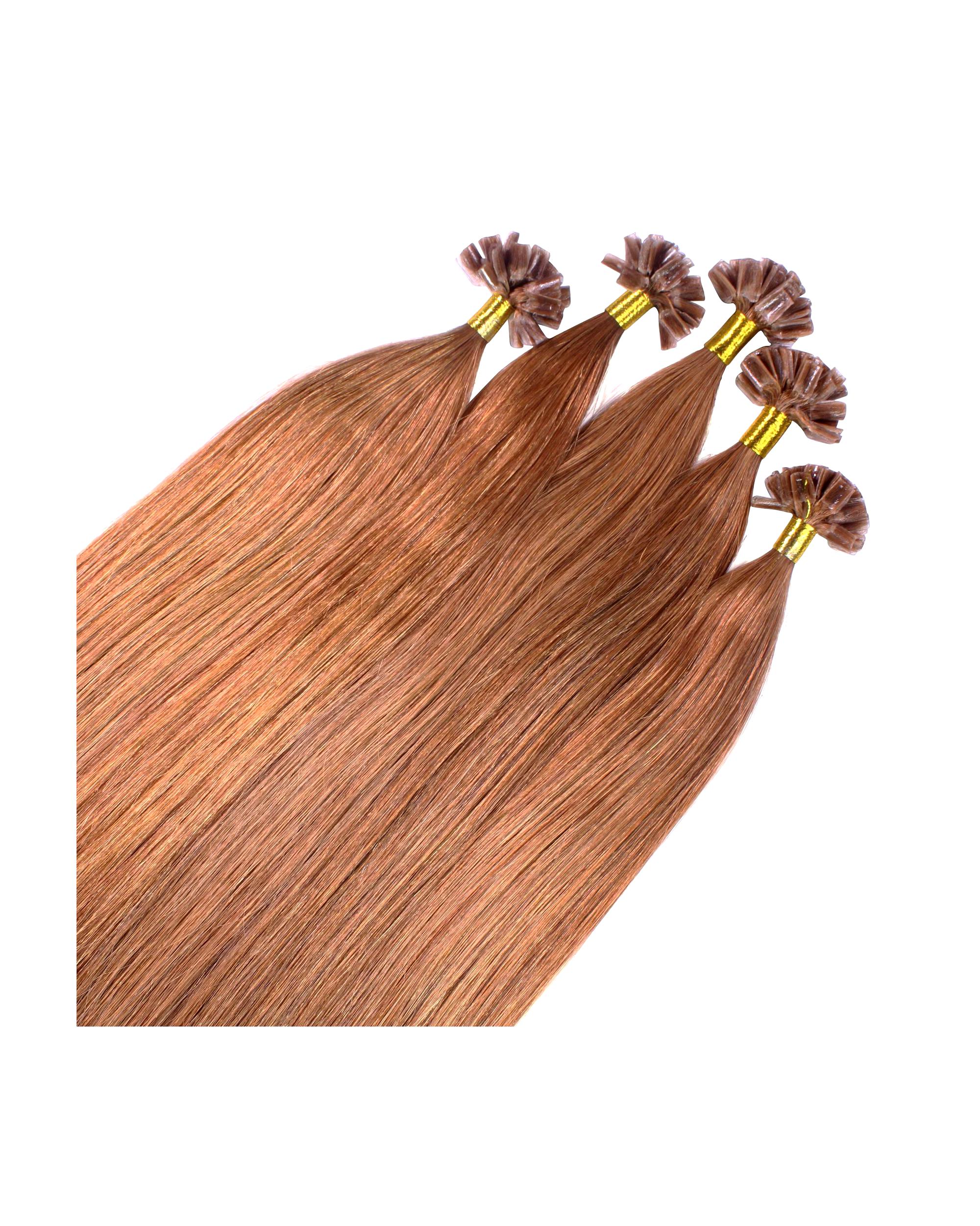 hair2heart Extensions Bonding Extensions Premium Real Hair #8/03 Light Blonde Natural Gold 0.8g