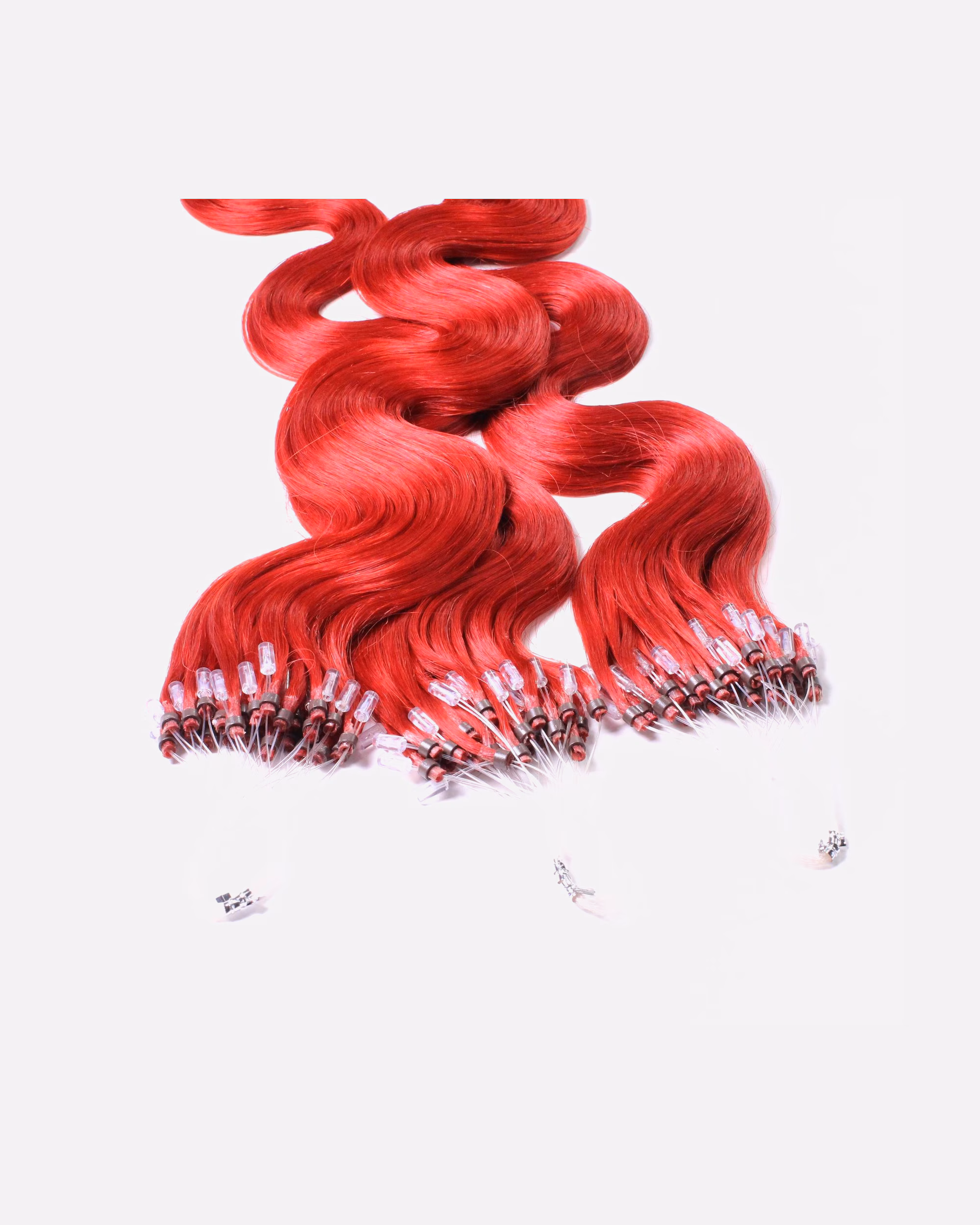 hair2heart Extensions Microring Extensions Real Hair #0/44 Red-Intensive 1g