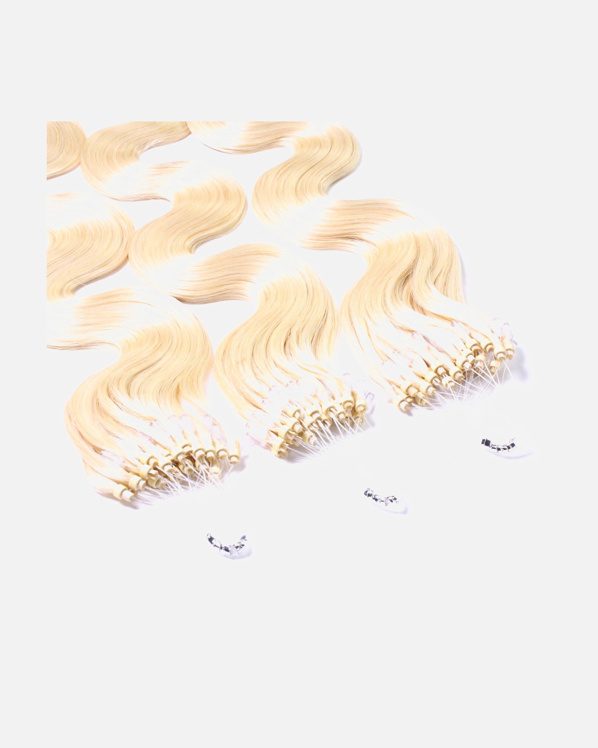 hair2heart Extensions Microring Extensions Real Hair #10/0 Light Light Blonde 0.5g