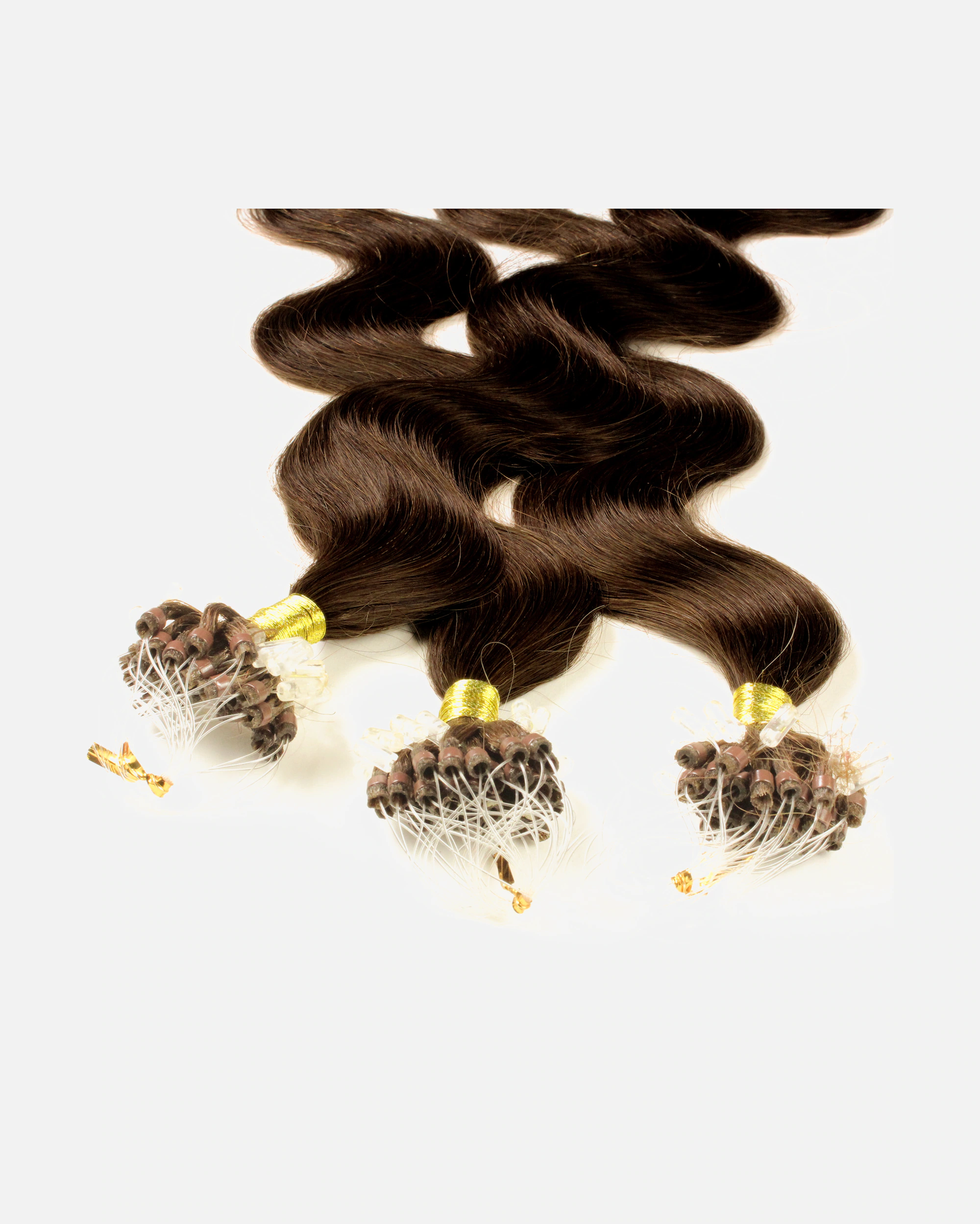 hair2heart Extensions Microring Extensions Real Hair #6/3 Dark Blonde Gold 0.5g
