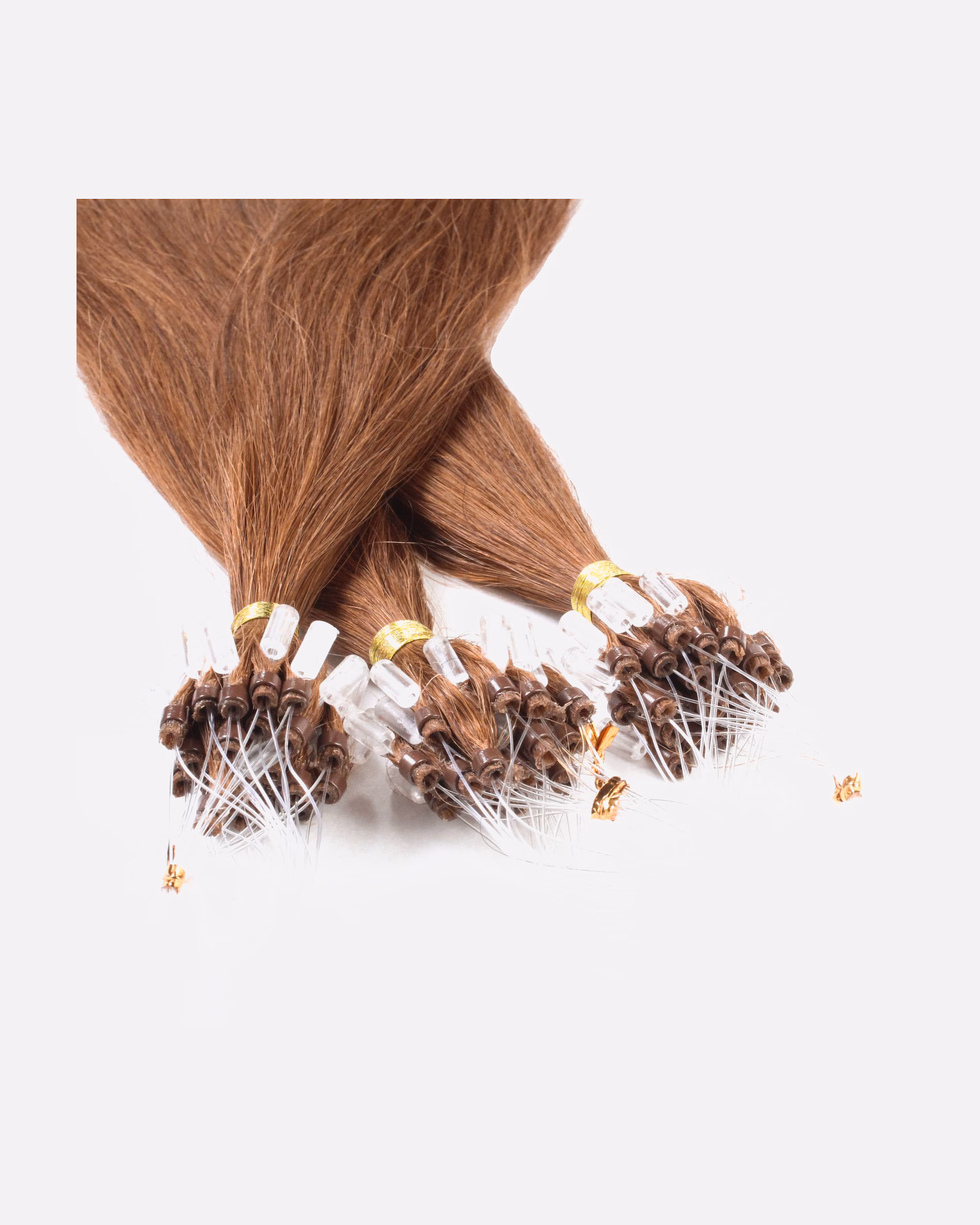 hair2heart Extensions Microring Extensions Real Hair #8/03 Light Blonde Natural Gold 0.5g