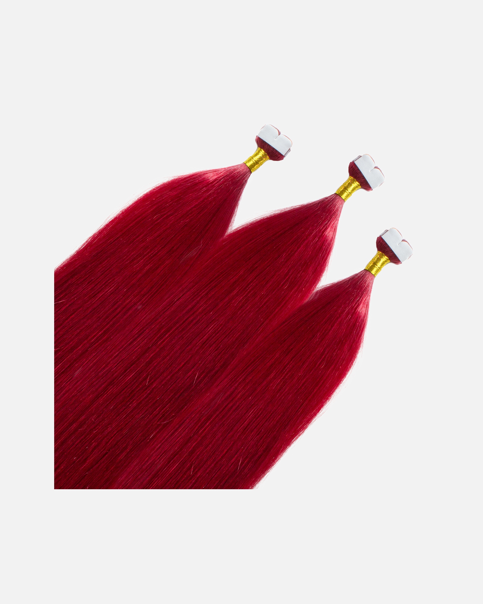 hair2heart Extensions Mini Tape Extensions Premium Real Hair #0/44 Red-Intensive