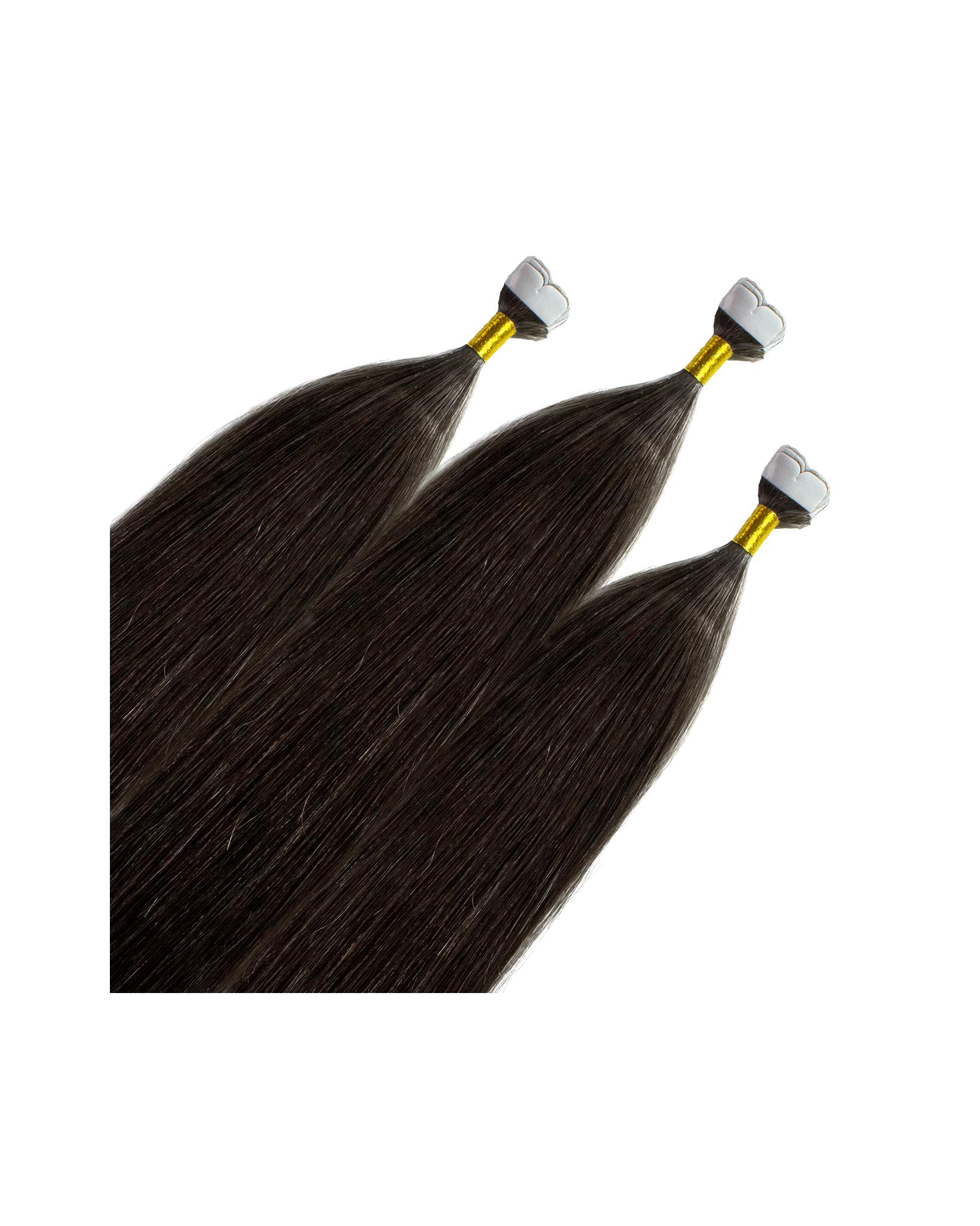 hair2heart Extensions Mini Tape Extensions Premium Real Hair #6/0 Dark Blonde