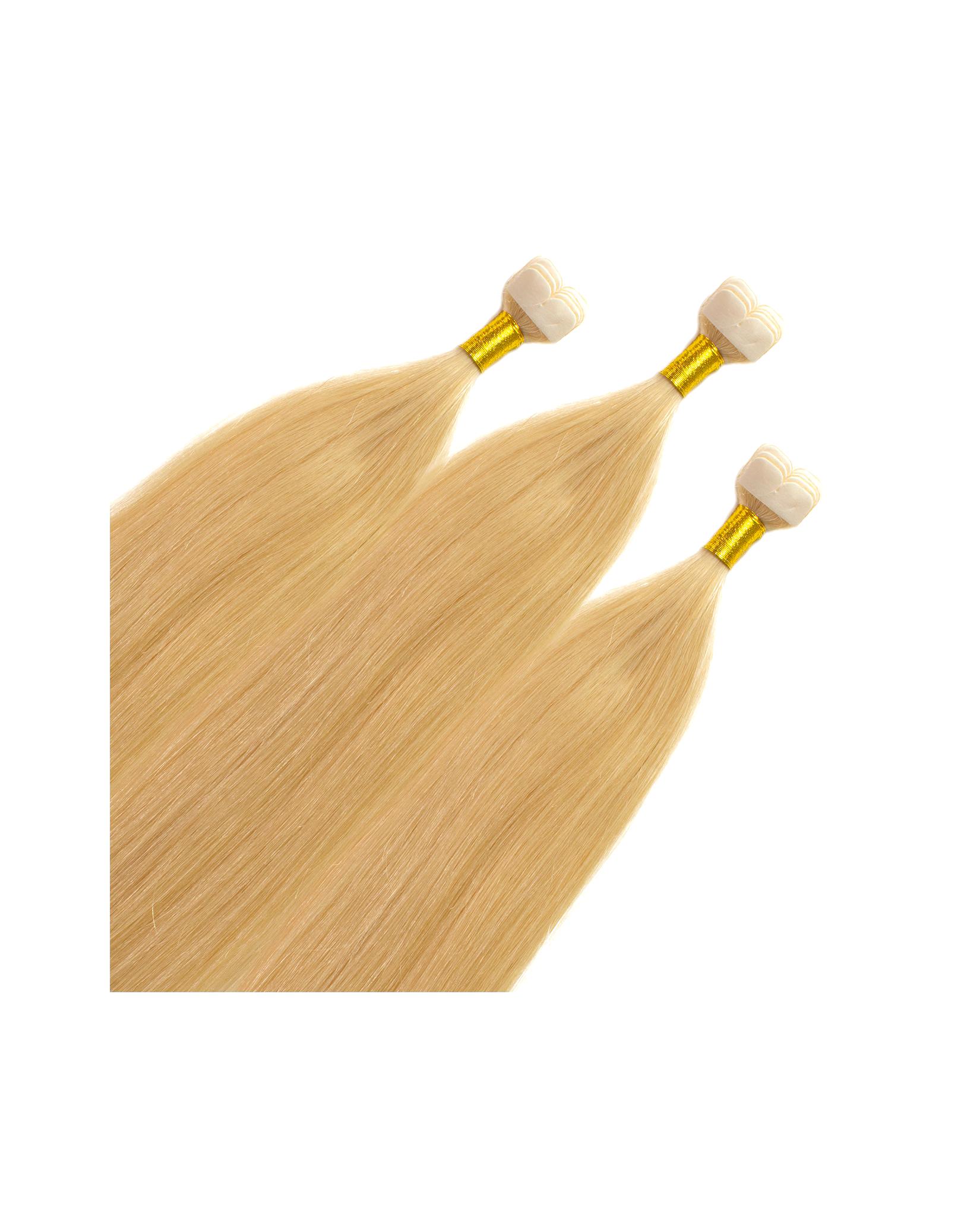 hair2heart Extensions Mini Tape Extensions Premium Real Hair #9/0 Light Blonde