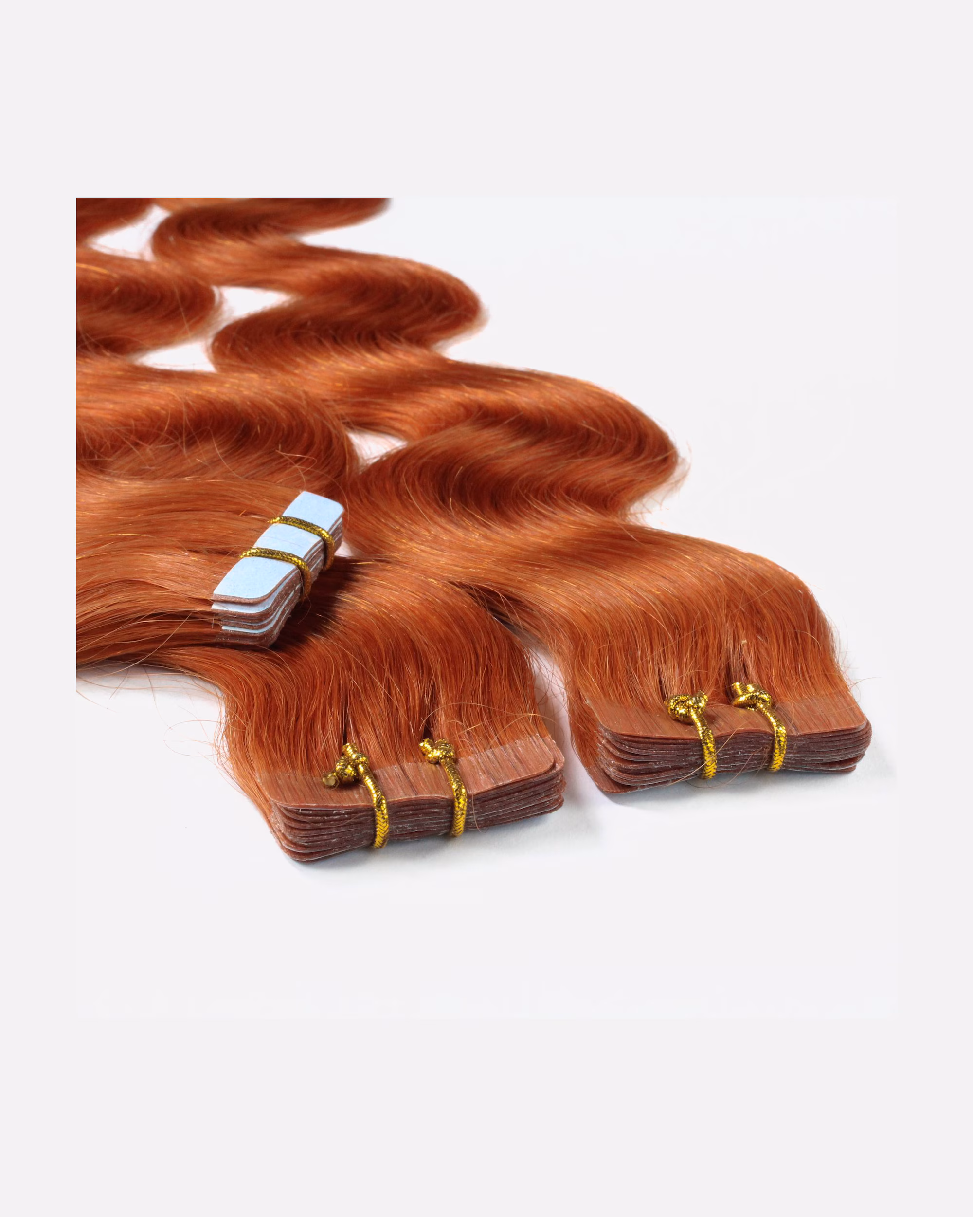 hair2heart Extensions Tape Extensions Real Hair #8/43 Light Blonde Red-Gold