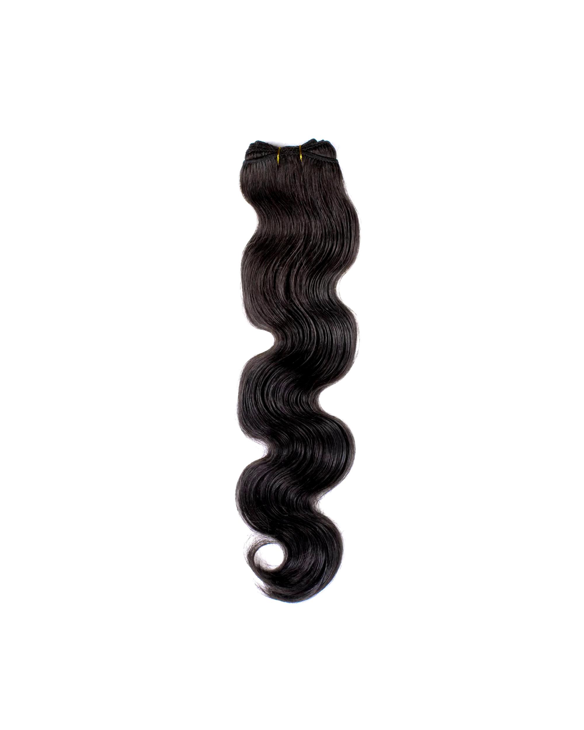 hair2heart Extensions Weft Extensions Real Hair #4/0 Medium Brown 100g