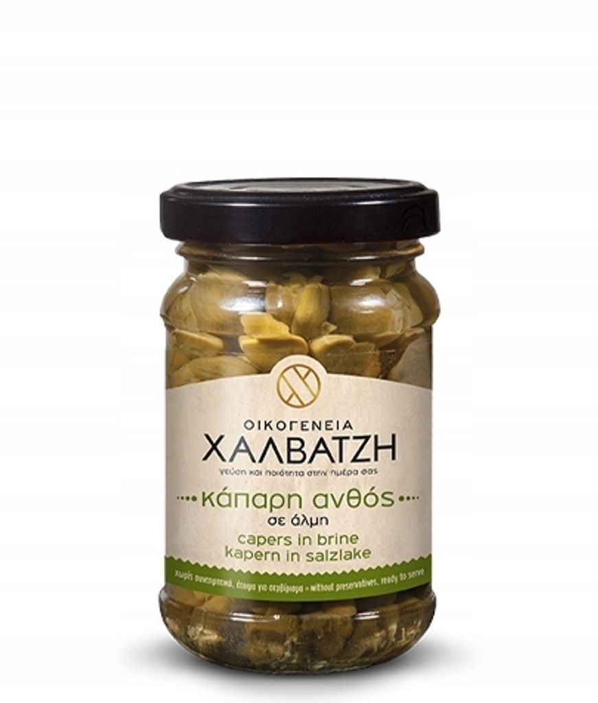 HALVATZIS MAKEDONIKI, Capers, Capers 105g, Greek Capers in Brine, Ready to Serve