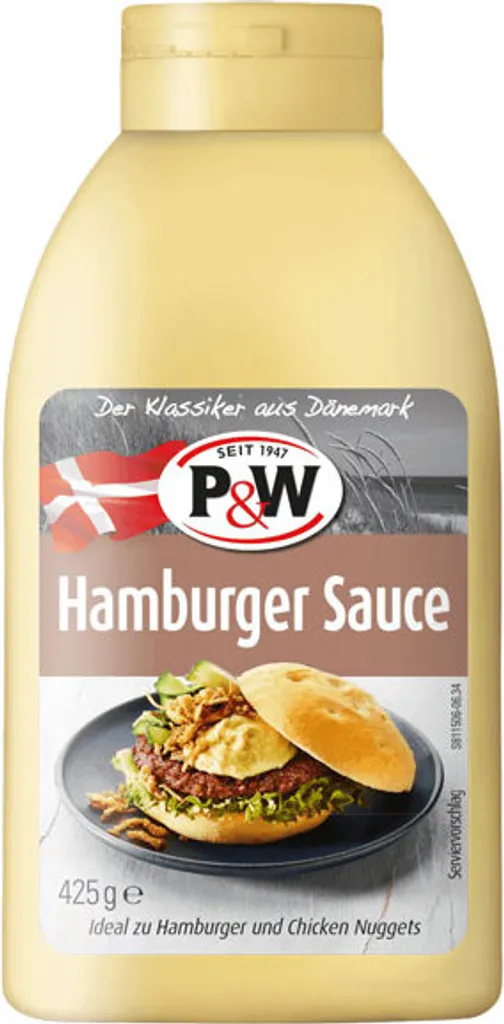 Hamburger Sauce from P and W Classic from Denmark Contents 425g
