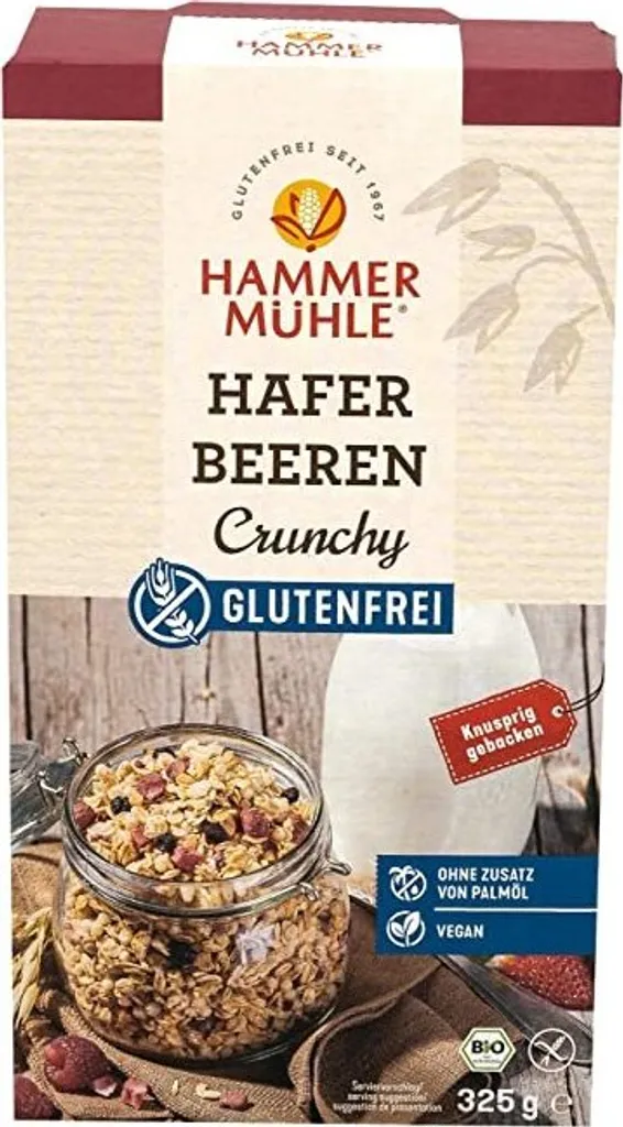 Hammermühle Hafer Beeren Crunchy glutenfrei325g