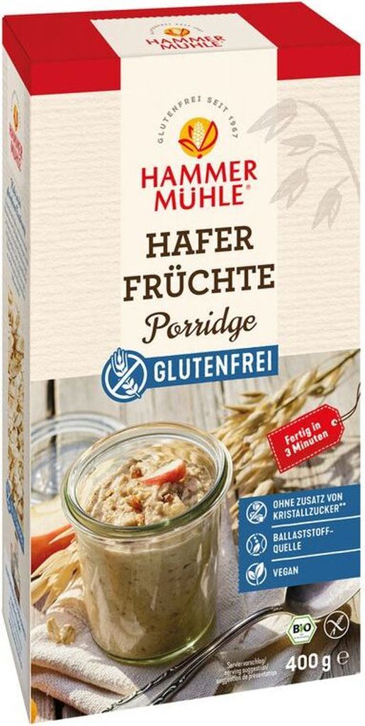 Hammermühle Hafer Früchte Porridge -- 400g x 7  - 7er Pack VPE