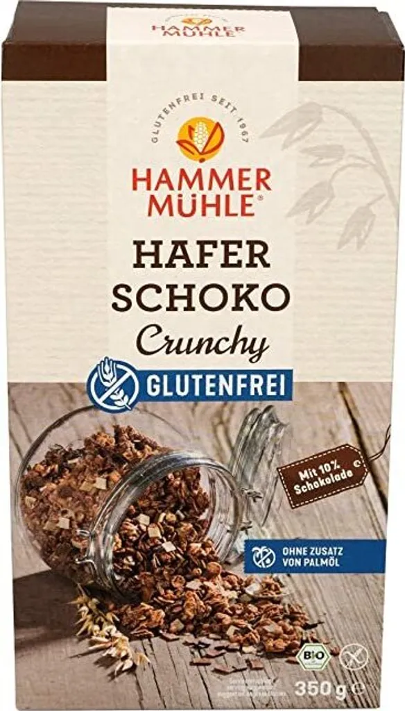 Hammermühle Hafer Schoko Crunchy glutenfrei350g