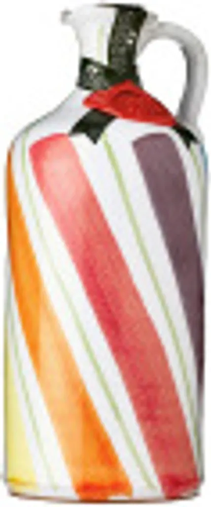 Handgemachter Keramikkrug Arcobaleno mit Nativem Olivenöl extra 500 ml Frantoio Galantino