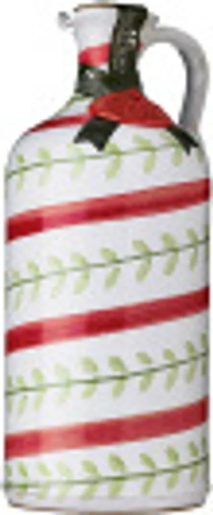 Handgemachter Keramikkrug Foglie mit Nativem Olivenöl Extra 500 ml Frantoio Galantino