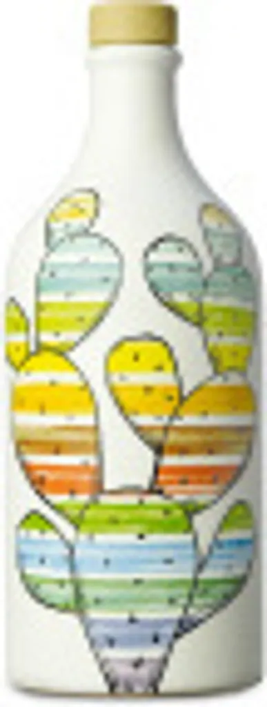 Handgemachter Keramiktonkrug Fico dIndia mit Monokultivarem nativem Olivenöl extra Coratina 500 ml Frantoio Muraglia