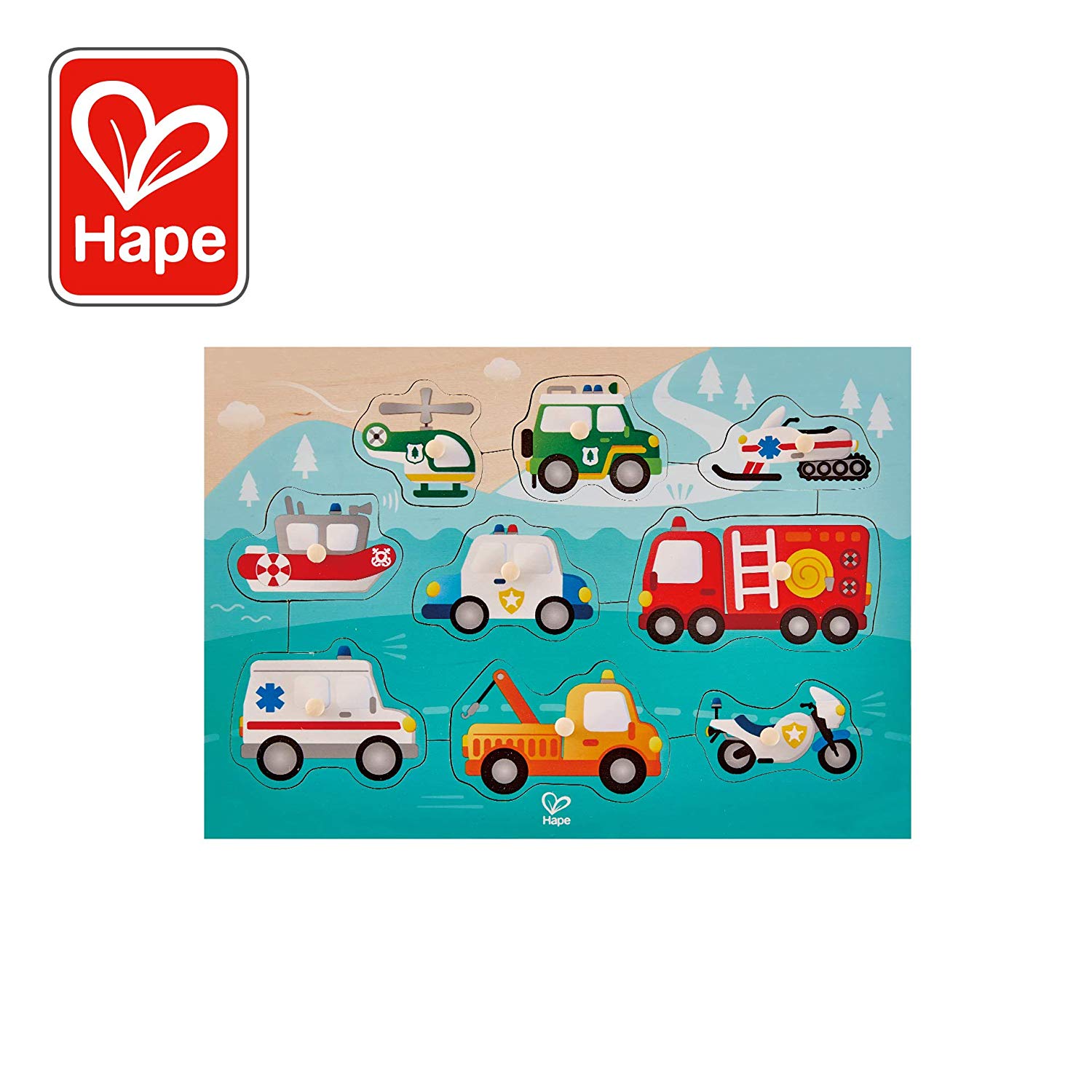 Hape E1406 Puzzle Emergency Vehicles