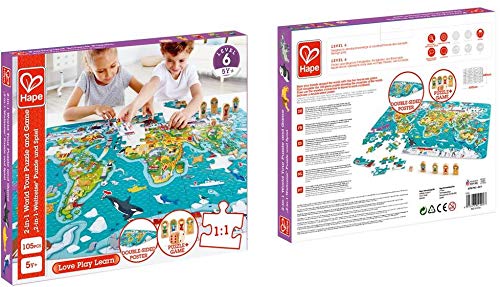 Hape International Puzzle And Game 2 In 1 World Journey