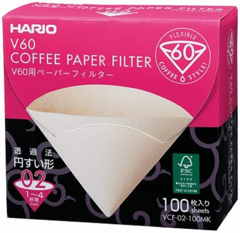 Hario 100-Piece Misarashi Paper Filter for 01 Dripper