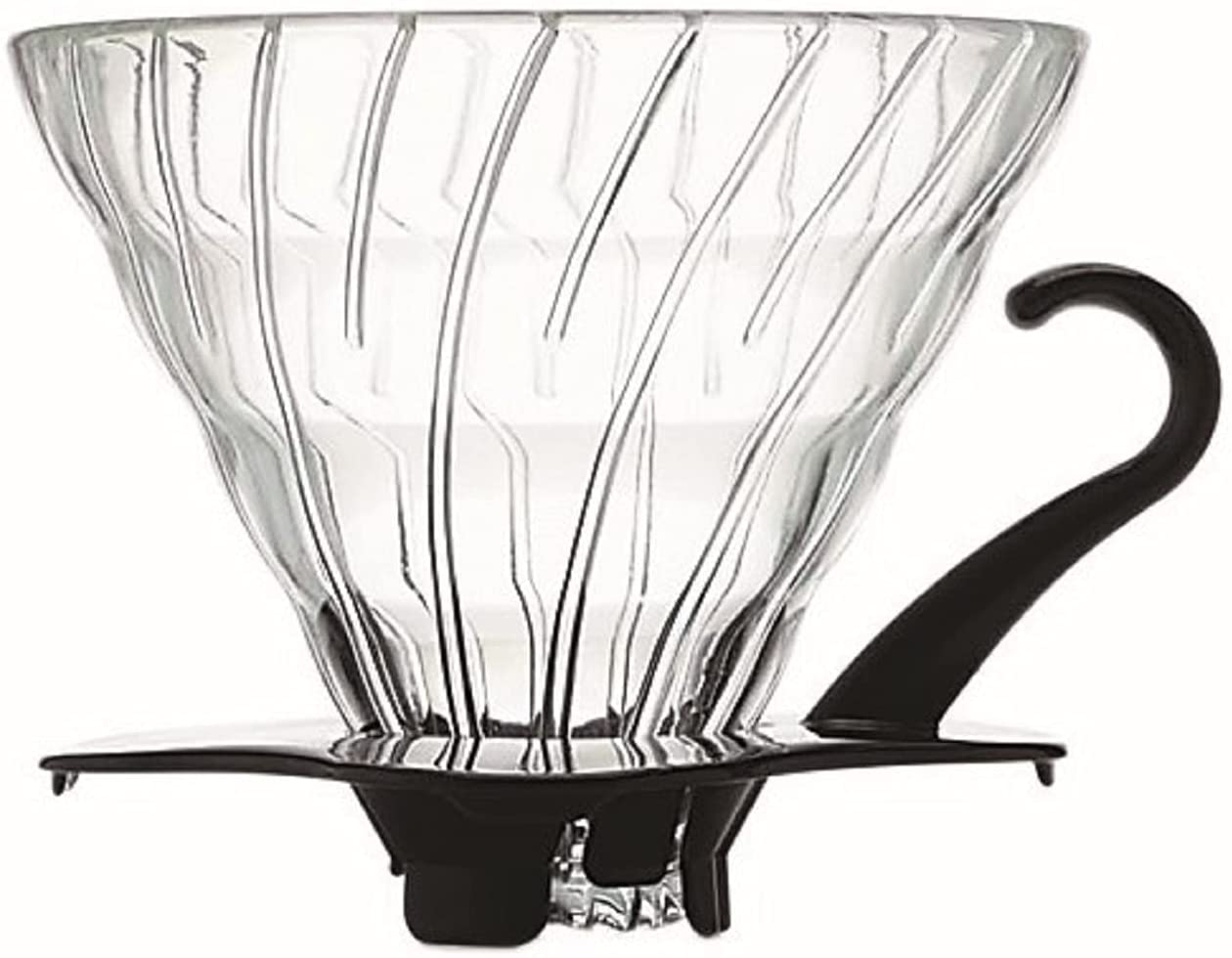 Hario VDG-02B 1-Piece Glass Coffee Dripper, Black