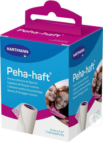Hartmann Peha Haft Latex-free Cohesive Fixation Bandage 6cm x 4m 1 piece