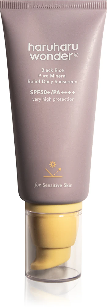 Haruharu Wonder Black Rice Pure Mineral Relief Daily Sunscreen soothing mineral protection cream SPF 50+
