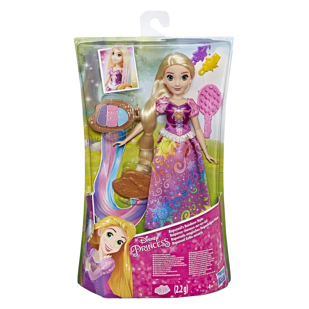 Hasbro Disney Princess E4646EU4 DPR Rainbow Hair Rapunzel, Multicolour