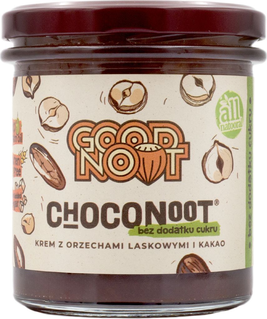 HASELNUSS-KAKAO-CREME OHNE ZUCKERZUSATZ 330 g - GUTE NOOT