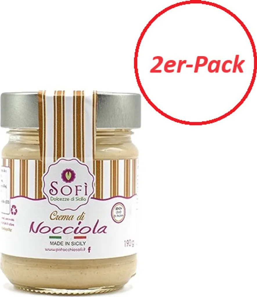 Haselnusscreme 45 %, 190 g - 2er-Pack